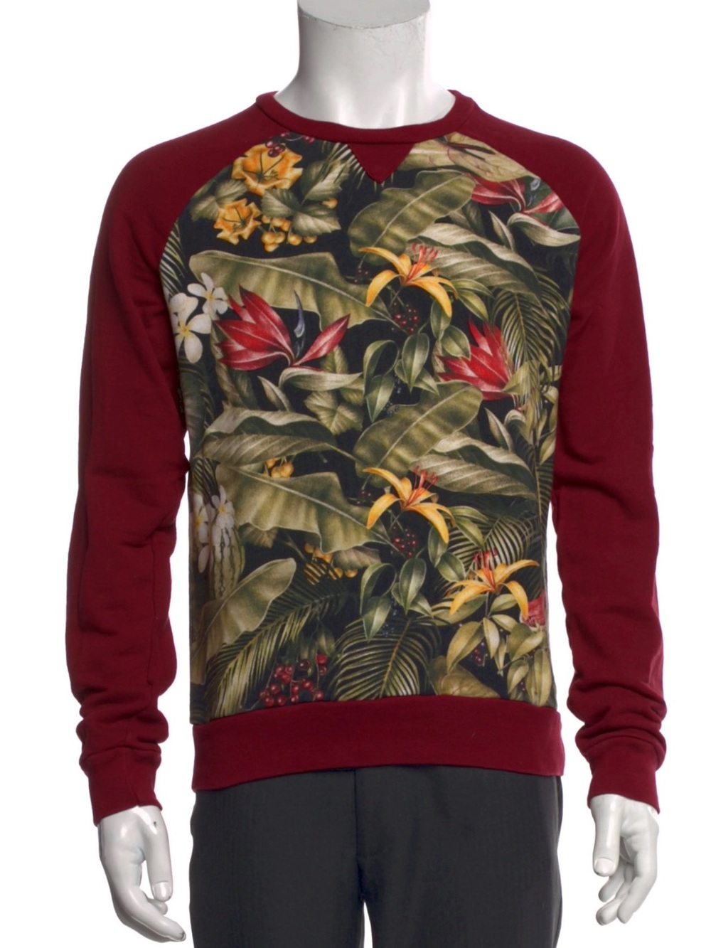 AMI PARIS tropical print crew neck sweatshirt
